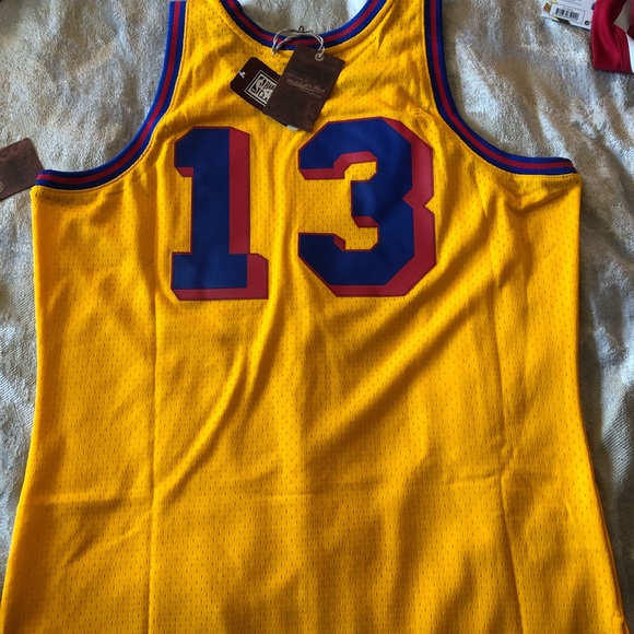 62-63 Wilt chamberlain Mitchell & ness Golden state warrior’s throwback jersey L - Picture 5 of 5
